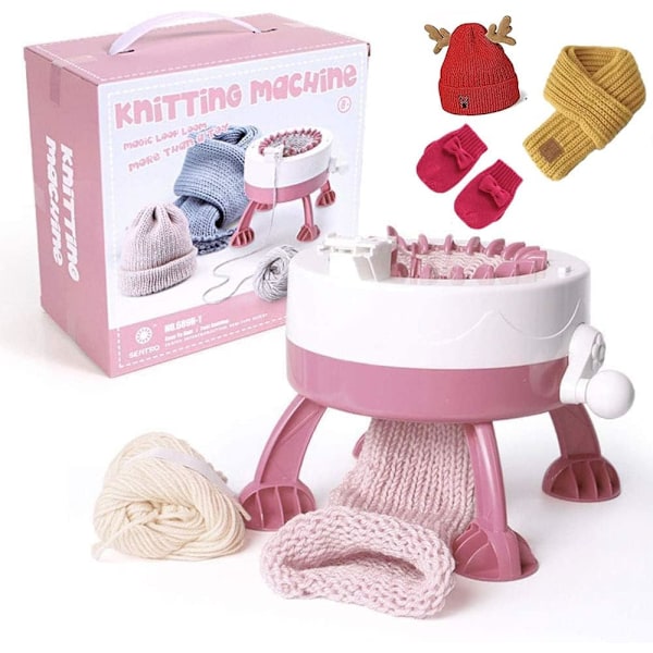 Stickmaskin 48 Nålar, Smart Manuell Roterande Kit Stickmaskin, (22 Nålar (g2))