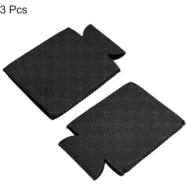 Kylmanschetter för burkar, isolerade hopfällbara neoprenöverdrag, för smala burkar och flaskor, svart 3-pack, (Svart) black