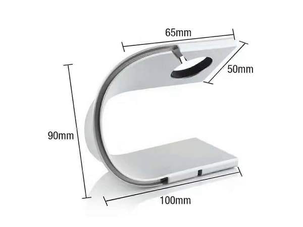 Trådløs opladerstander til Apple Watch trådløs oplader sølv
