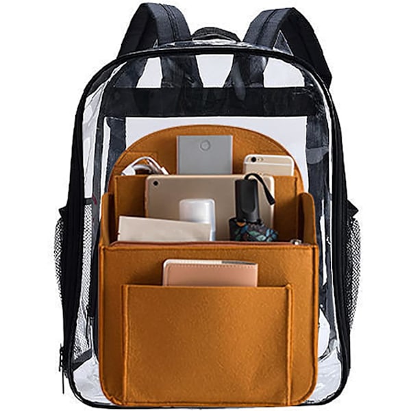 Filt Ryggsäcksorganiserare Mini Ryggsäcksinsats Liten Väskavdelare för Ryggsäck Handväska Lätt Nylon Axelväska.S brun brown
