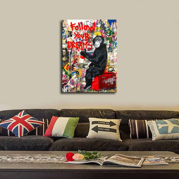 Graffitiposter, heminredningsmålning, ramlös målningskärna, dukmålning, 30*40cm