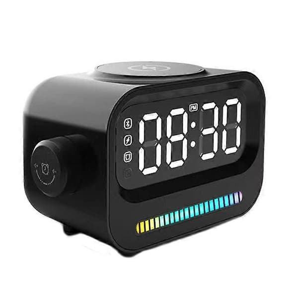 Digital Display Klocka Högtalare Magnetisk Trådlös Laddare