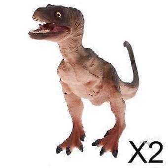 2xRealistisk Dyre Dinosaur Modell Figurer Leker for Barn