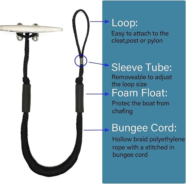 Bungee Fortøyningsliner 4-pakning