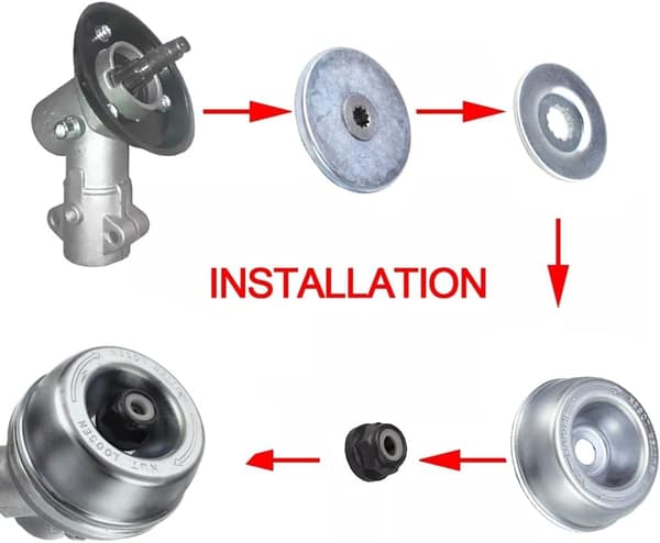 Gräsklipparblad Adapter Kit, 5 Delars Gräsklippare Trimmer Solid Blad, Blad Ersättnings Adapter Underhålls Kit, för Trimmer Gräsklippare 5pcs