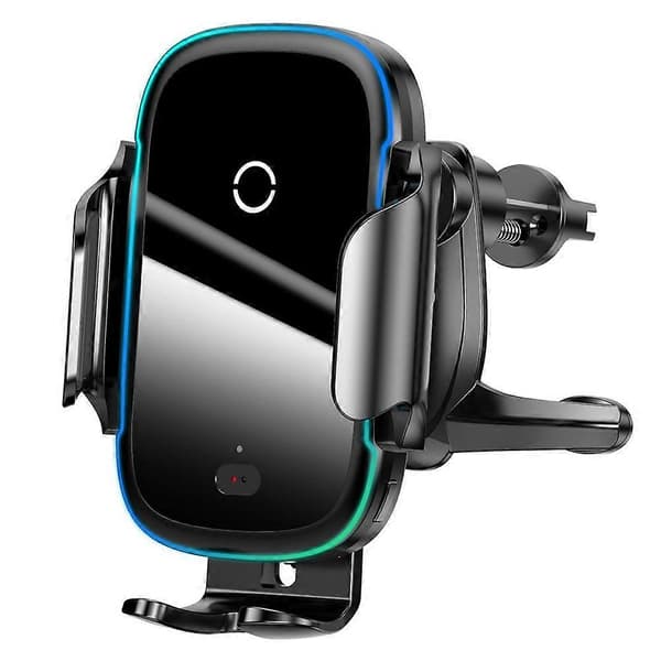Automatisk elbilholder Qi trådløs oplader 15W sort