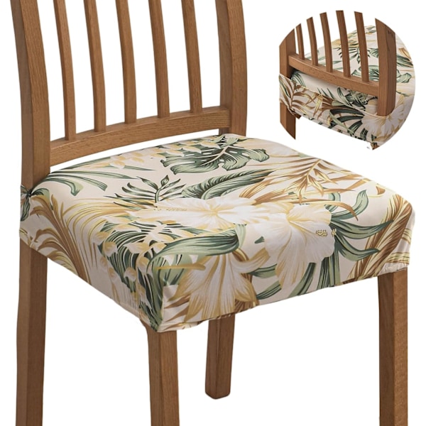 Stolsöverdrag för Matsal, Set om 4, Stretch Jacquard Avtagbara och Tvättbara Stolsöverdrag (116, 4-pack)