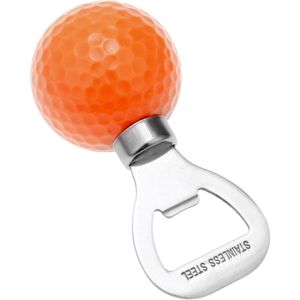 Ölflasköppnare i form av en golfboll, 92,67 mm rostfritt stål-Orange Orange