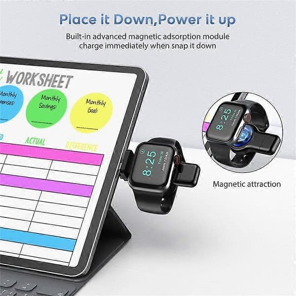 Rask trådløs lader for Apple Watch