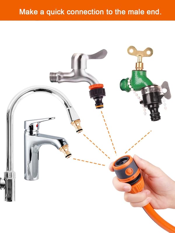 1/2\" Slangände Snabbkoppling, Slangrörsände Snabbkopplingsbeslag, 3-pack