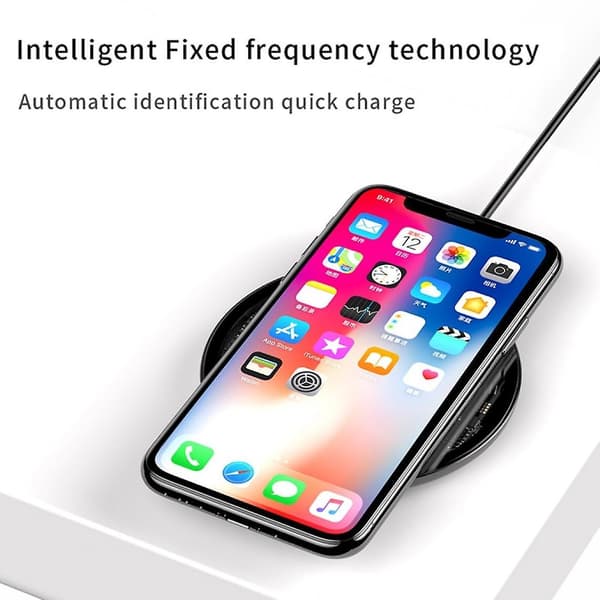 Trådløs oplader S9 S10+ Note 910 til 12 opladerplader Trådløs oplader (sort)