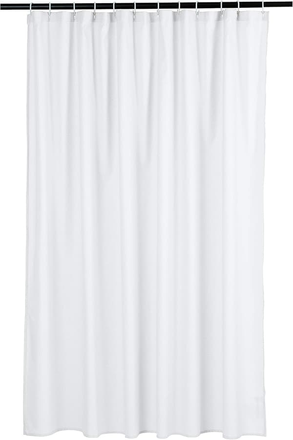 Lätt, supermjuk, lättskött duschdraperi, våffeltexturerad mikrofiber, 183 x 183 cm, vit