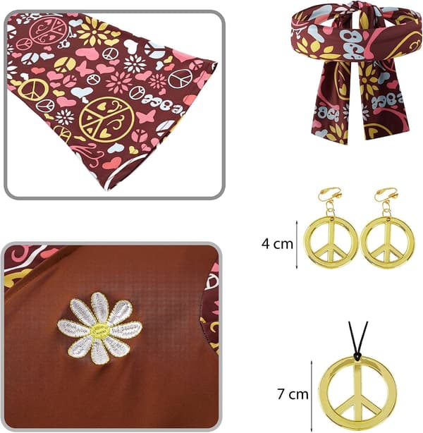 cuteDIY Plus Size Hippie Kostume Dametøj L