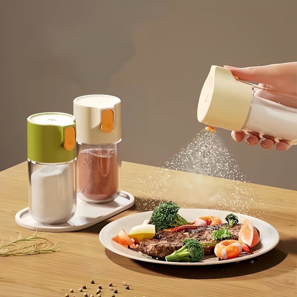 3-pack Glas Salt- och Pepparströare, Kryddburkar Multifunktionell Kryddflaska Krydddispenser (180 ml)
