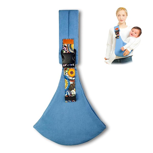 Bärsele för baby, Ny bärsele från nyfödd till småbarn, Portabel lättviktig halkfri höftsitsbärare 4,5-13,6 kg (Blå) Blue