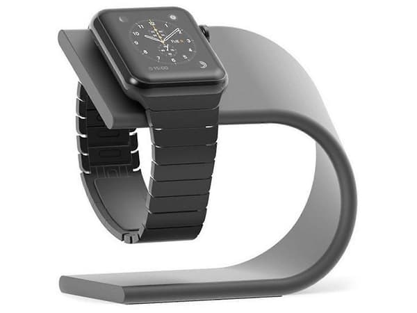 Trådløs opladerstander til Apple Watch trådløs oplader grå
