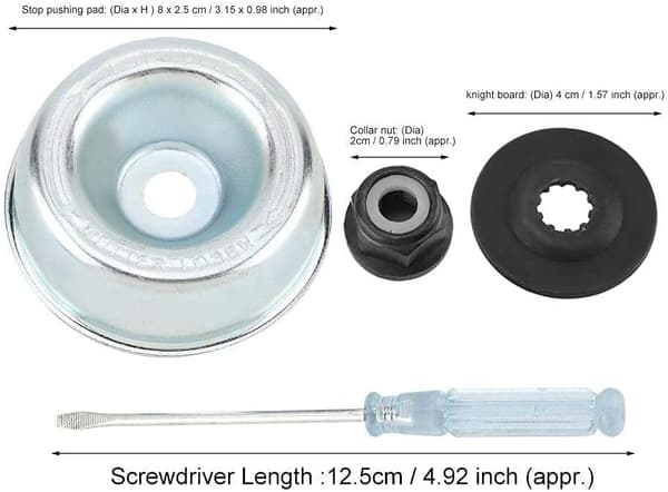 Trädgårdsmaskin Gräsklipparbladsadapterkit - Tryckbricka Riderplatta Kragmutter Underhållsskruvmejsel, Bladadapter Underhållskit 4pcs