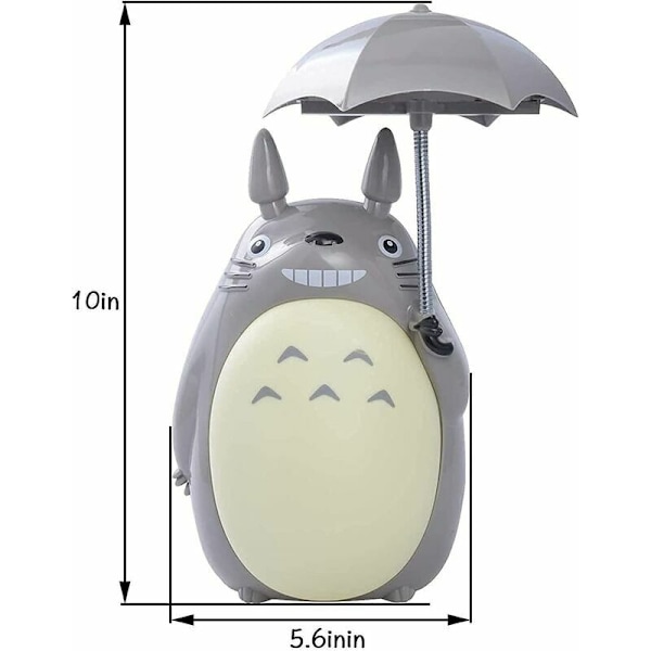 Totoro LED Nattlampa för Barn, USB Uppladdningsbar Läslampa, Söt Tecknad Djur Sovrumsinredning för Pojkar Flickor
