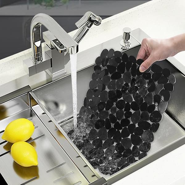 Washmat drypmåtte sort afløbsmåtte 30*40cm