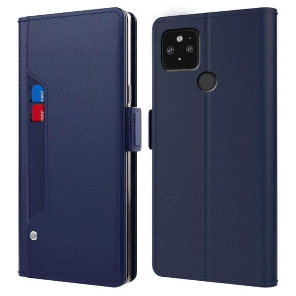 Tyylikäs Google Pixel 5 -kotelo meikkipeilillä - Sininen Blue blue