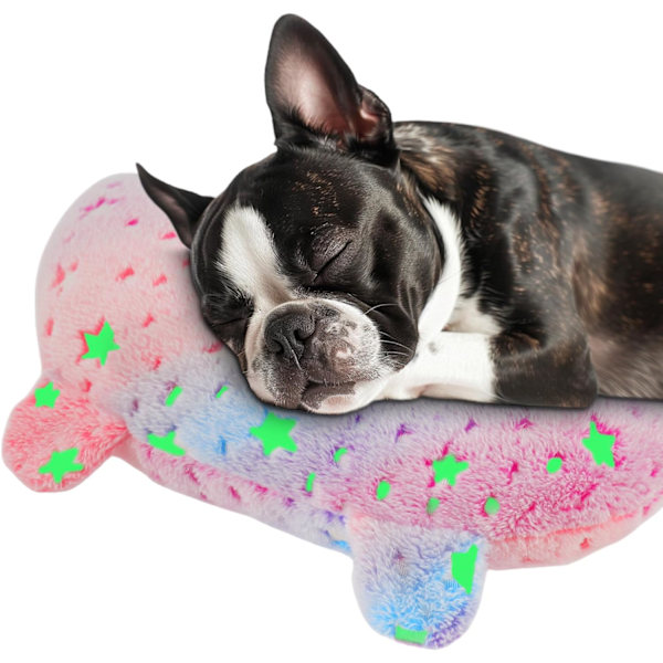 Lugnande Hundkudde Självlysande, Maskintvättbar, Hundhalskudde, Ledavlastning, Bättre Sömn (Stor, Rosa) L
