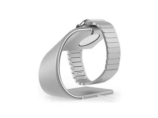 Trådløs opladerstander til Apple Watch trådløs oplader sølv