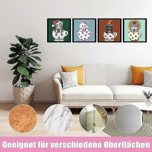 6-pack Ram, Målningsbildram 25x25cm, Magnetisk Bildram för Bilder DS
