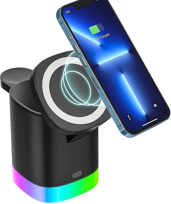 3-i-1 trådløs lader kompatibel med iPhone
