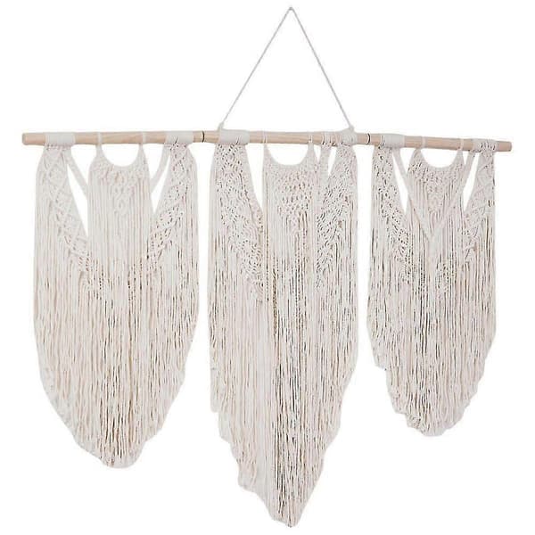 Makramé Väggbonad Handvävd Bohemisk Bomullsrep Boho Tapestry Heminredning js