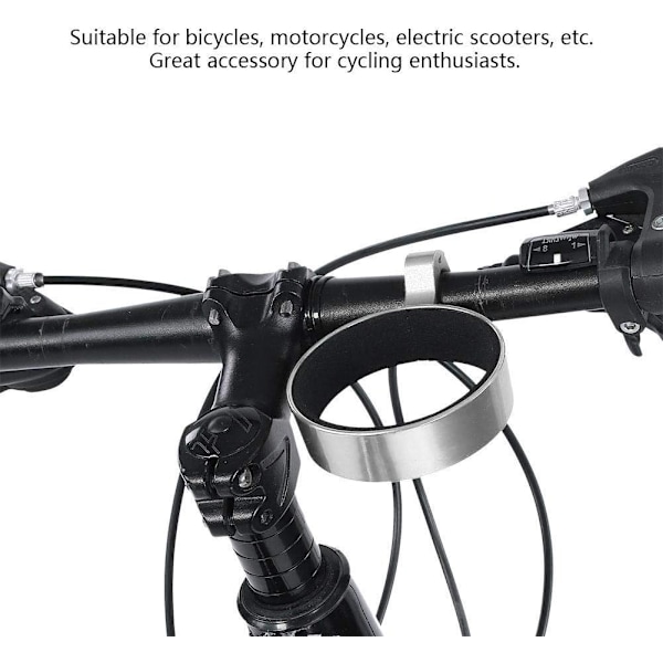Cykelstyre Mugghållare Aluminiumlegering Cykel Vattenflaskhållare Te Kaffe Kopp Monteringsklämma Cykeltillbehör - Vit White