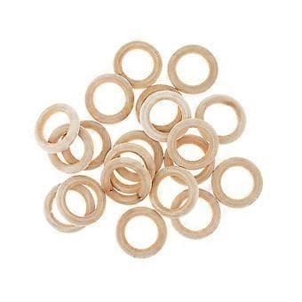 2x 20 stk. Træringe Smykker Vedhæng Armbånd Håndværk DIY