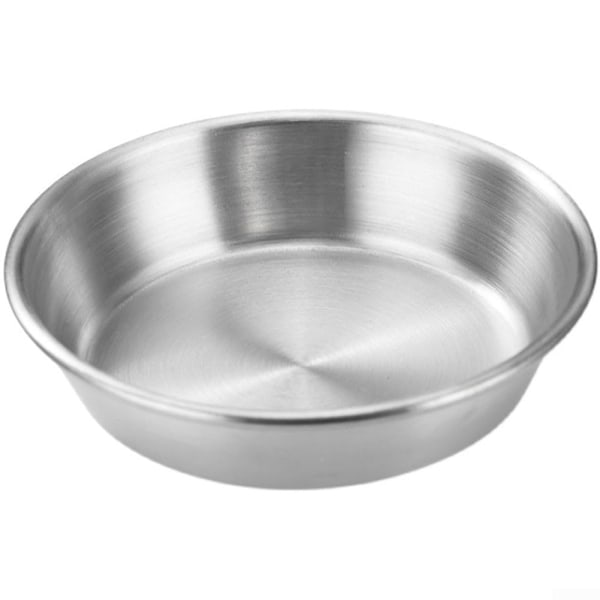 Liten dippskål i rostfritt stål, 304/livsmedelsgodkänd kryddskål och liten dippskål 10,3 * 2,8 cm (Silver 8 cm)