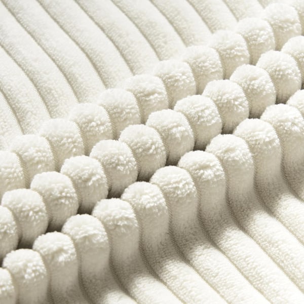Kuddfodral 40 x 40 Off-white i Andningsbar Manchester Mjukt Överdrag för Dekorativ Kudde Soffa Vardagsrum Sovrum Vuxensäng Set om 2 white