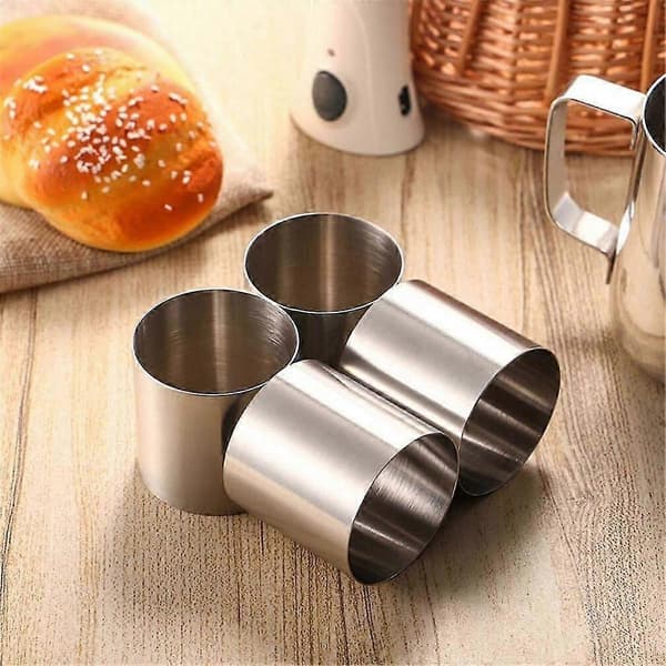 Rund Kage Ringform Rustfrit Stål Bage Ringe 16 stk. Dessert Mousse Form Mini Kage Konditori Ring F js