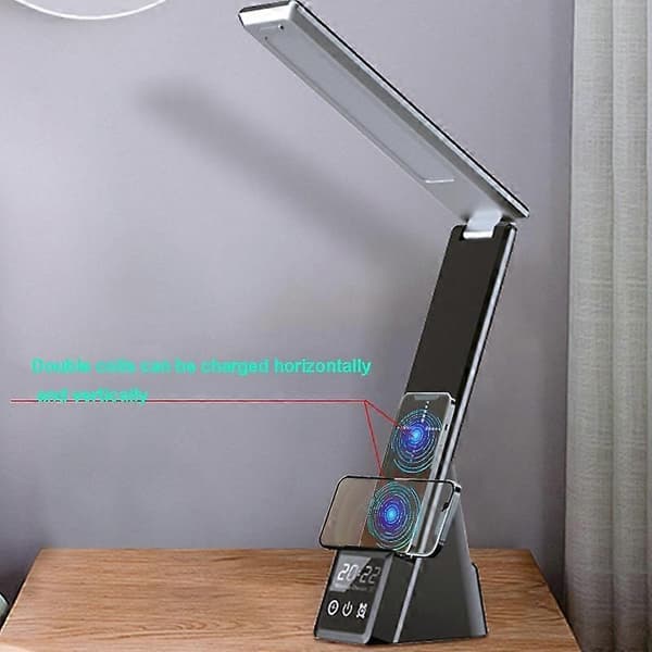 3-i-1 Bordlampe med Trådløs Oplader