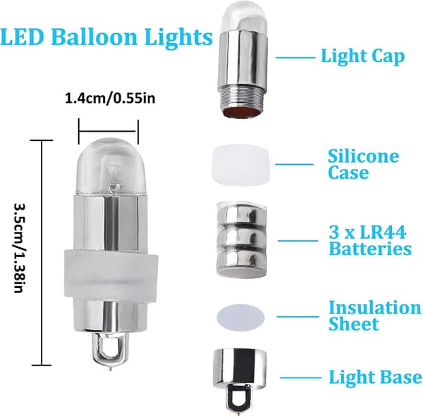 LED-ilmapallovalot 30 kpl LED-paperilyhty, LED-paperilyhty, Li