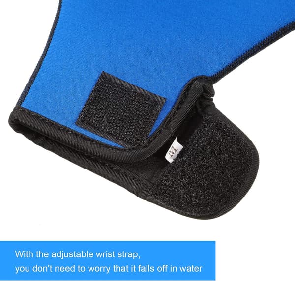 2-pack simhandskar, vattensimträningshandskar, simträningshandskar med simhud, vattentäta, med handledsrem, storlek M 2pcs