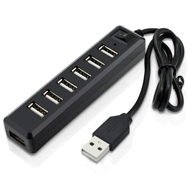 7 Porter USB Hub Utvidelse Høy Hastighet For PS3, Xbox, Wii, PC, MAC, Laptop, NoteBook, Mac Book, NetBook, Tablet, Tab