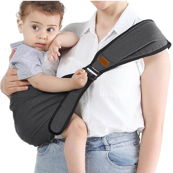 Bärsele för bebisar, Portabel bärsele, Bärsele för småbarn, Justerbar bärsele, Bär 4,5-13,6 kg (Svart) Black
