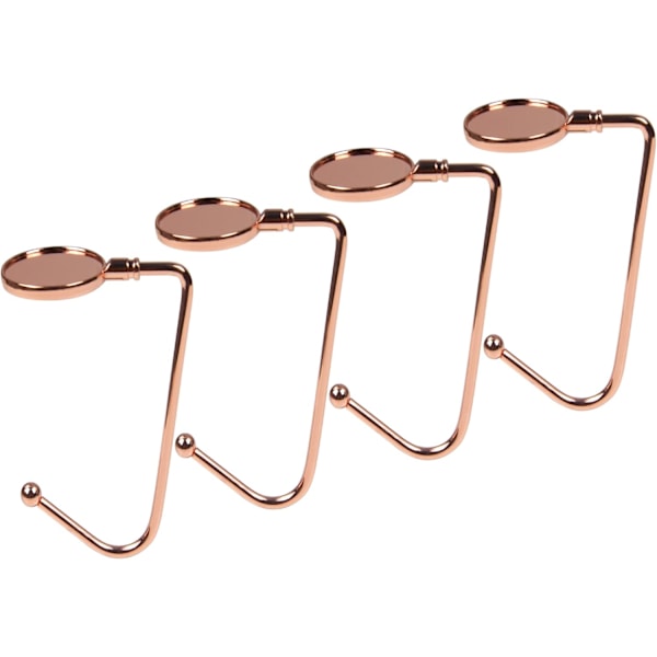 4-pack Strumpkrokar, för Mantelspisel, Metallkrokar med Halkskydd, för Juldekoration, Roséguld Rose Gold