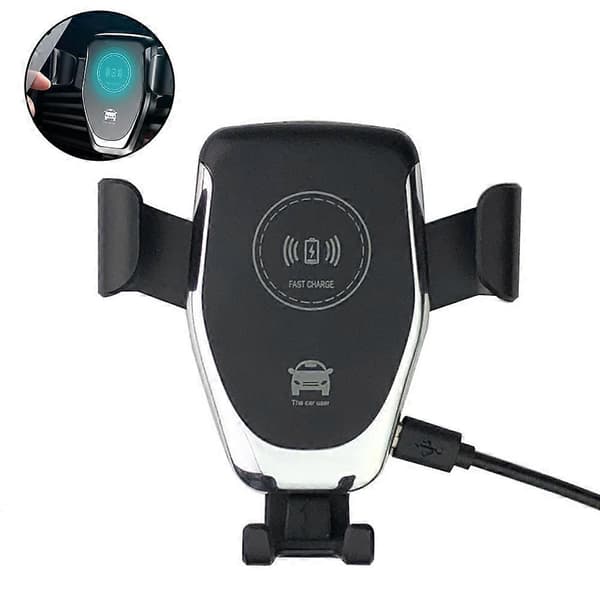 Bil Luftventil Sensor Telefonholder, Automatisk Fastspænding, Trådløs Oplader, Universal