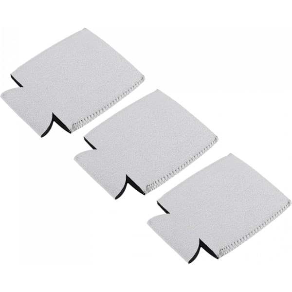 Kylmanschetter för burkar, isolerade hopfällbara neoprenöverdrag, för smala burkar och flaskor, svart 3-pack, (vit) white