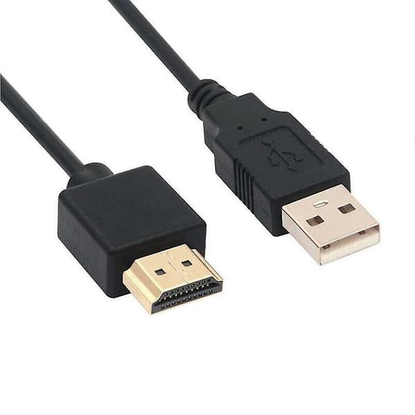 x HDMI til USB-kabel, USB til HDMI han strømkabel, ren kobber 0,5M