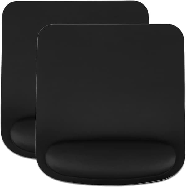 Ergonomisk musemåtte med håndledsstøtte Gel musemåtte med håndledsstøtte, Komfortabel laptop musemåtte, Smertelindrende musemåtte med skridsikker PU-base. 2 stk. 2pcs