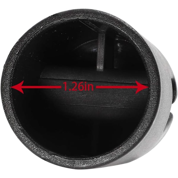 Skyddsnät Stolplock för Platt Stålplåt Toppring, 6 Stycken, Svart, Passar Endast 32mm (1.26in) Diameter Trampolinstolpe