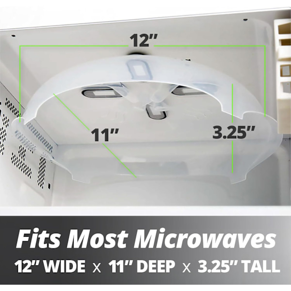 Magnetiskt Mikrovågslock för Mat | Transparent Mikrovågsskydd | Svart 2-pack