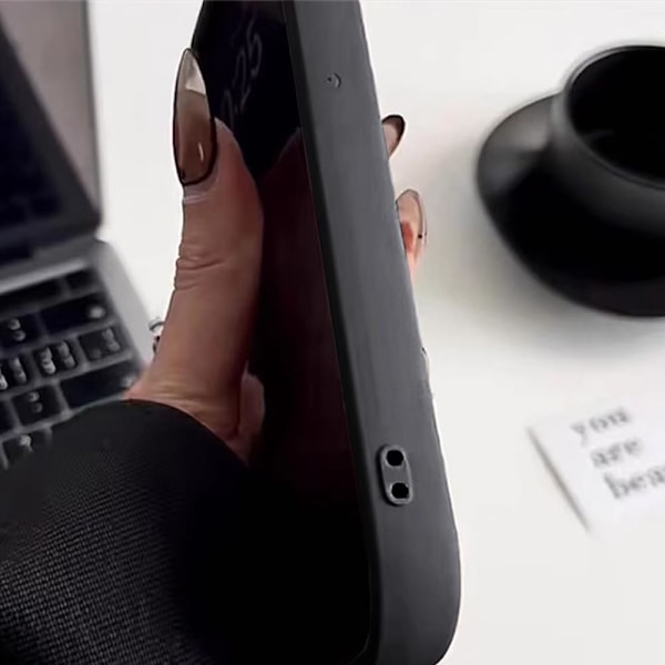 iPhone Skal, 3D Söt Kaffe Björn Kameralinsskydd Stöttåligt Skyddsskal (iPhone 15 Pro Max, Vit) White