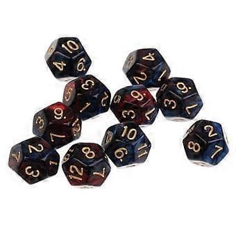 3-4-pack med 10 12-sidiga tärningar D12 polyedriska tärningar för Dungeons and Dragons Table (4 st)
