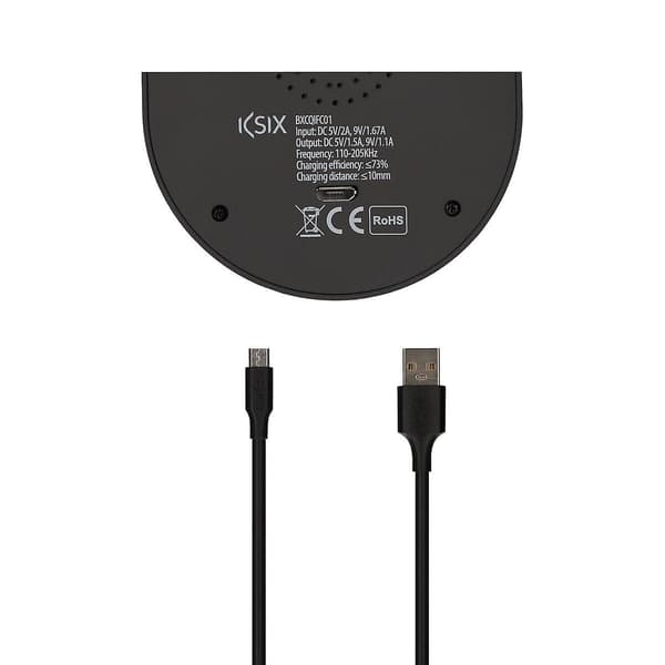 Qi Trådløs Oplader til Smartphones KSIX Sort
