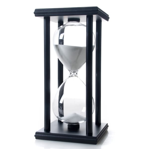 60 Minutters Timeglas, Sandtimer i Træ White